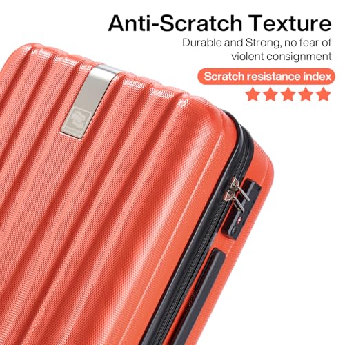 Luggage Sets 2 piece Carry On Luggage with Wheels PC Hard Shell Suitcases Lightweight Checked Travel Luggage Large Travel Suitcase Woman Men 20 (2 Count)