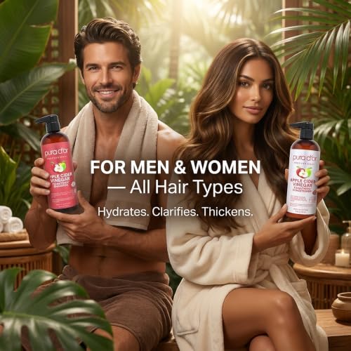 Apple Cider Vinegar Shampoo & Conditioner Clarifying Set (32 Fl Oz)