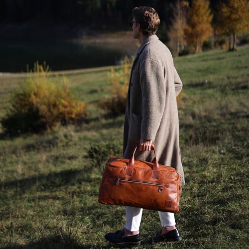 Vintage Genuine Leather Duffle Bags For Men Austin XL