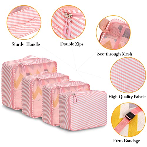 8 Set Packing Cubes Luggage Packing Organizers for Travel Accessories