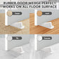 4 Pcs Heavy Duty Rubber Door Stops Wedge Stackable (4 Count)