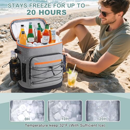 Large 52 Can Insulated Waterproof Leakproof Cooler Backpack (52 Count)