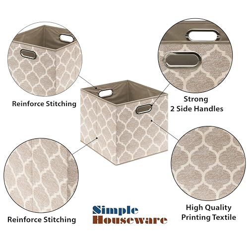 13 Inch Foldable Cube Storage Bins with Handles (3 Count)