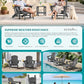 2 Pcs HDPE Folding Adjustable Adirondack Chair with Ottoman (2 Count)