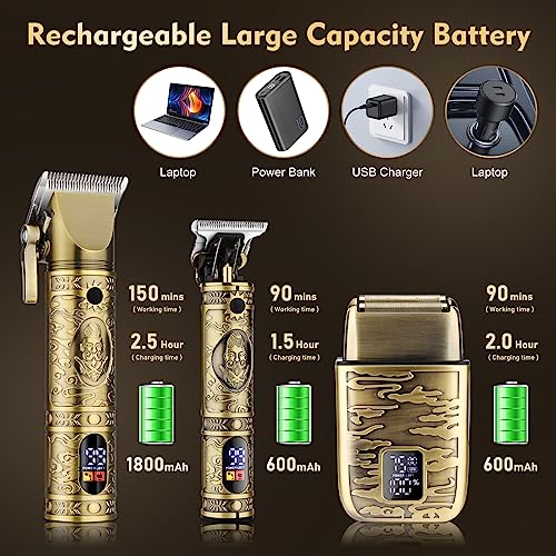 Professional Hair Clippers for Men (3 Count)