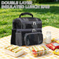 Double Layer Cooler Insulated Lunch Bag Adult Lunch Box Large Tote Bag for Men (Black#Camo)