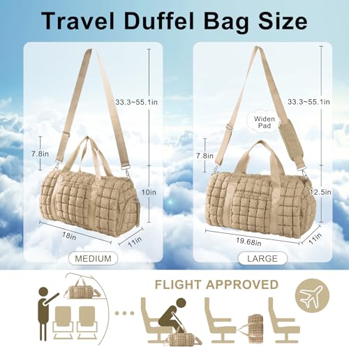 Quilted Travel Duffle Bag Gym Bag for Women