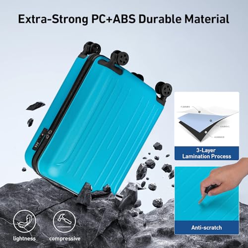 24 Inch Medium Luggage Checked TSA Approved Suitcase