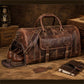28" Large leather Travel Bag Duffel bag Gym sports flight cabin bag Leather Holdall Overnight Weekend Large luggage bag