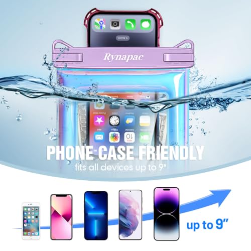 Up to 10''] Waterproof Phone Pouch Floating