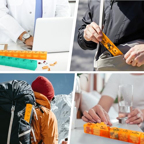 2 Pack Weekly Large Pill Organizer (14 Count)
