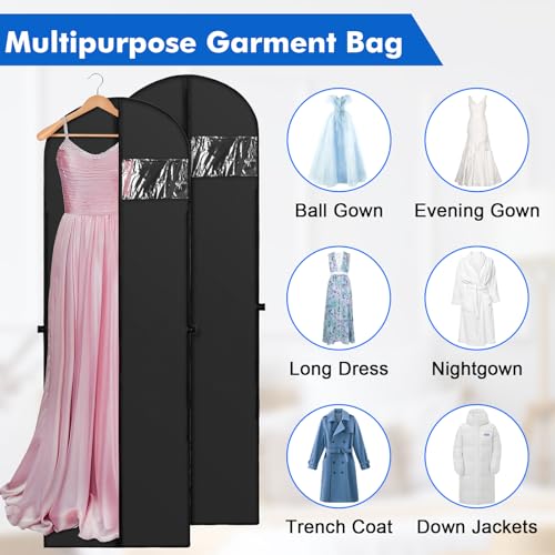 70" Long Garment Bags for Travel Dress (2 Count)