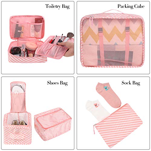 8 Set Packing Cubes Luggage Packing Organizers for Travel Accessories