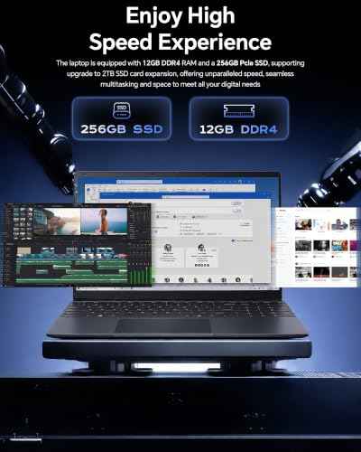 15.6'' AI Laptop with Office 365 12GB RAM 256GB SSD Win 11 Laptops