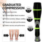 Kickticks 4 Pairs Compression Socks for Woman & Man Unisex 20-30mmHg Knee high Plus Size Wide Calves for Flying Running…