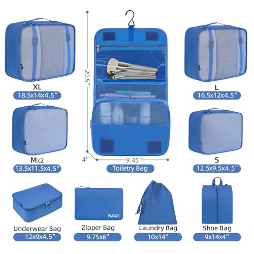 10 Set Packing Cubes Various Sizes Packing Organizer for Travel Accessories Luggage Carry On Suitcase