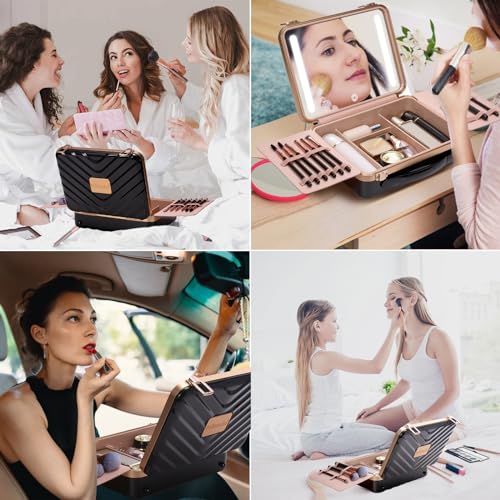 Travel Makeup Case with Mirror