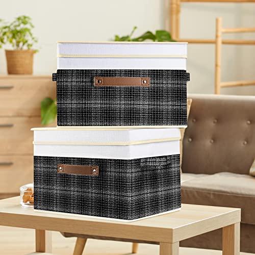 Collapsible Storage Bins with Lids (3 Count)
