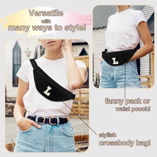Monogrammed Gifts for Women Men Fanny Pack Shoulder Bag Personalized Birthday Gift for Friends Sister