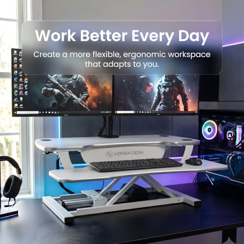PowerPro 48 Inch Electric Standing Desk Converter