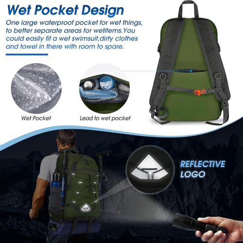 Hiking Backpack 40L Packable Lightweight Camping Daypack Men Women