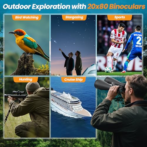 20x80 High Powered Binoculars