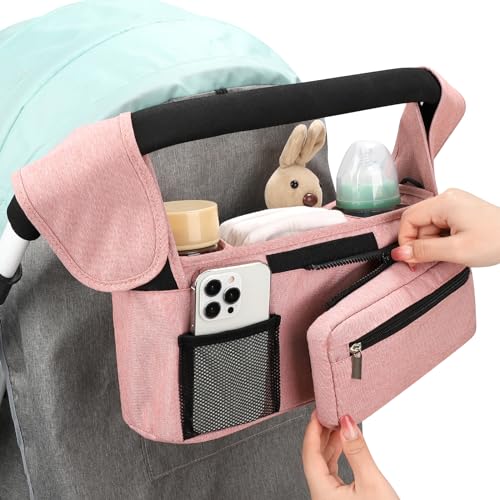 Universal Stroller Organizer with Insulated Cup Holder