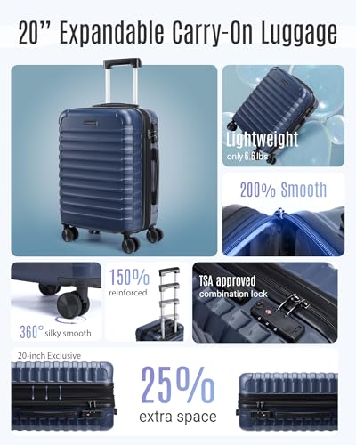Carry On Luggage 22x14x9 Airline Approved