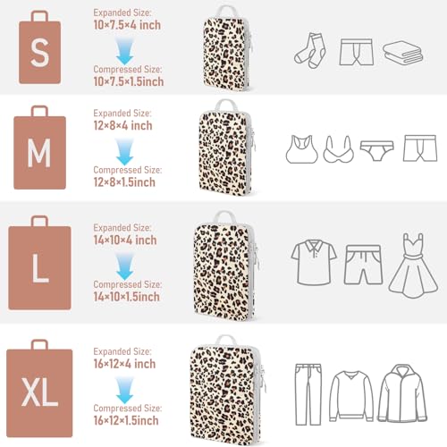 4 Set Compression Packing Cubes For Travel Bags Organizer For Luggage Suitcase Organizer