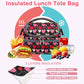 Double Decker Cooler Insulated Lunch Bag Large Tote for Boys