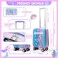 Cute Mermaid Kid’s Luggage Set 5 Piece Suitcase Set 16’’ Hardside Luggage with Spinner Wheels Girls Travel Rolling Luggage Carry on Luggage Airline Approved (5 Count)