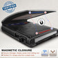 Men Slim Magnetic Leather Wallet Metal Case Money Clip 9 Cards