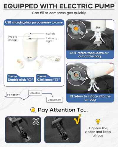 Vacuum Backpack Travel With Pump