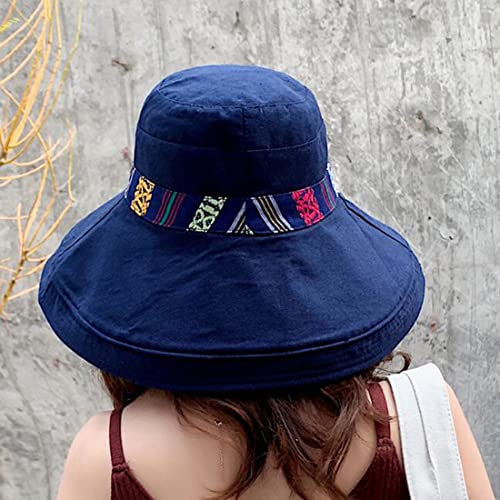 Women Summer Wide Brim Sun Hat Bucket Fishing Hats UV Protection