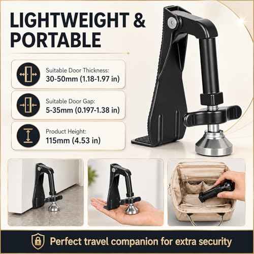 Portable Door Stopper Door Lock for Travel Anti Theft Door Blocker
