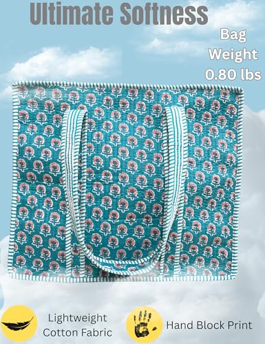 100% Cotton Quilted Tote Bag For Women