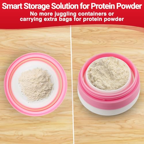 Protein Shaker Bottle Pink Collapsible