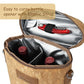 2 Bottle Insulated Wine Tote Carrier Bag
