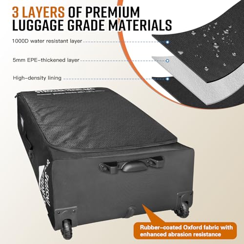 Padded Stroller Travel Bag for Airplane with Wheels