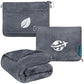 Compact 2-in-1 Travel Blanket Pillow for Airplane Flight, Dark Gray