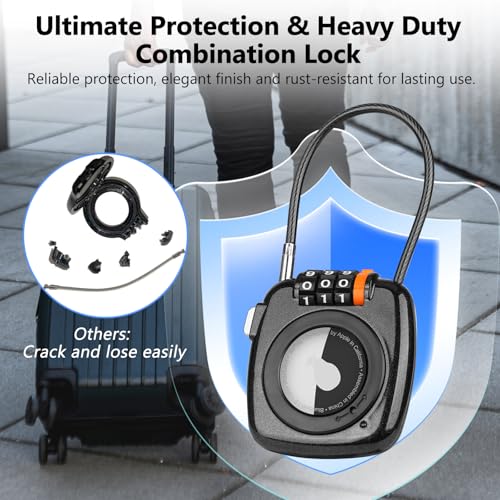 Compatible with Apple AirTag Secure Lock with Wire Cable