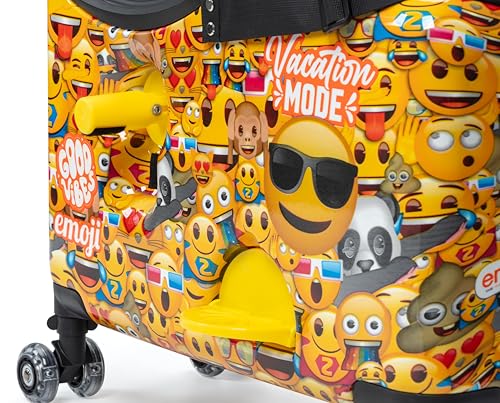 LIL FLYER GO V2 x Emoji Ride On Suitcase for Kids