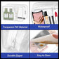 16 Pieces Small Clear Makeup Bag PVC Zippered Pouches