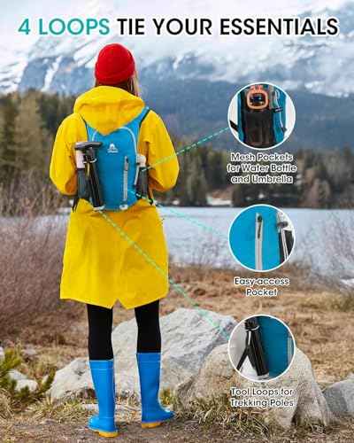 Foldable Small Hiking Backpack with 3 Strap Pockets