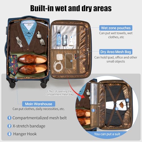 Softside Expandable Luggage with 4 Spinner Wheels (3 Count)