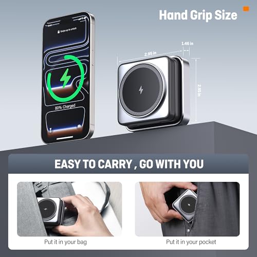 25W 3-in-1 Charging Station for Apple Device, Black Foldable Magnetic Wireless Charger, Fast Travel Charging Stand for iPhone17/16/15/14/13/12 Series, AiWatch/AirPods