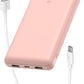 Belkin Portable Charger, USB C Power Bank 20000 mAh w/ 1xUSB-C Port & 2xUSB-A Ports, 15W w/ Type-A to Type-C Cable for iPhone 16, Plus, Pro, Max, Samsung Galaxy S25, Google Pixel 10, etc. - Rose Gold