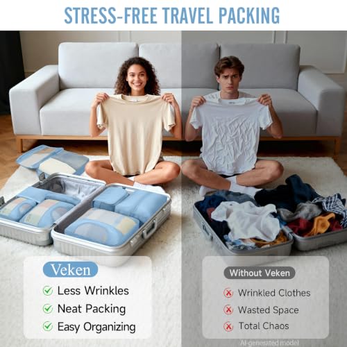 10 Set Packing Cubes for Travel Essentials (10 Count)