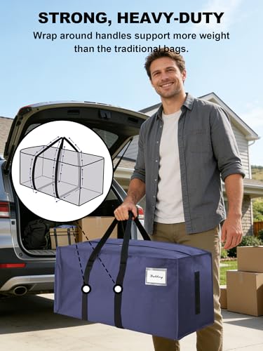 Supports 200lbs Heavy Duty Moving Bags (4 Count)