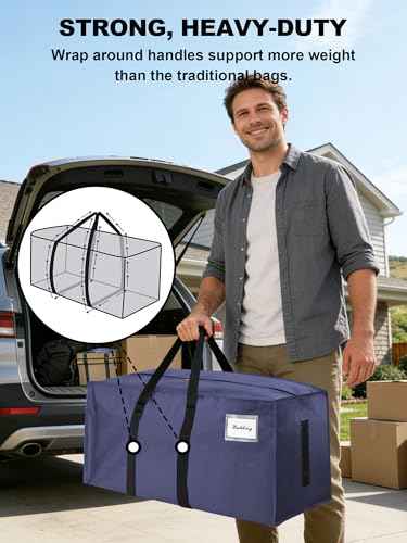 Supports 200lbs Heavy Duty Moving Bags (12 Count)